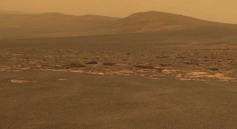 Partie ouest du cratère Endeavour photographié par Opportunity. (Image:Nasa)