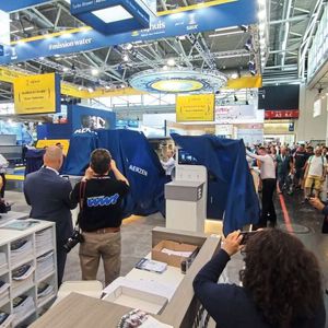 Auf der Leitmesse der Umwelttechnik lässt sich Aerzen nicht lumpen: Neue Verdichter und Gebläse sowie komplette Systemlösungen adressieren die aktuellen Herausforderungen der Branche.(Bild:  PROCESS/Stephan)