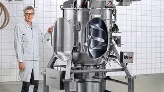 Präzisionsmischer Model KS mit vielen Inspektionstüren in totraumfreier Ausprägung (Bild: Amixon)