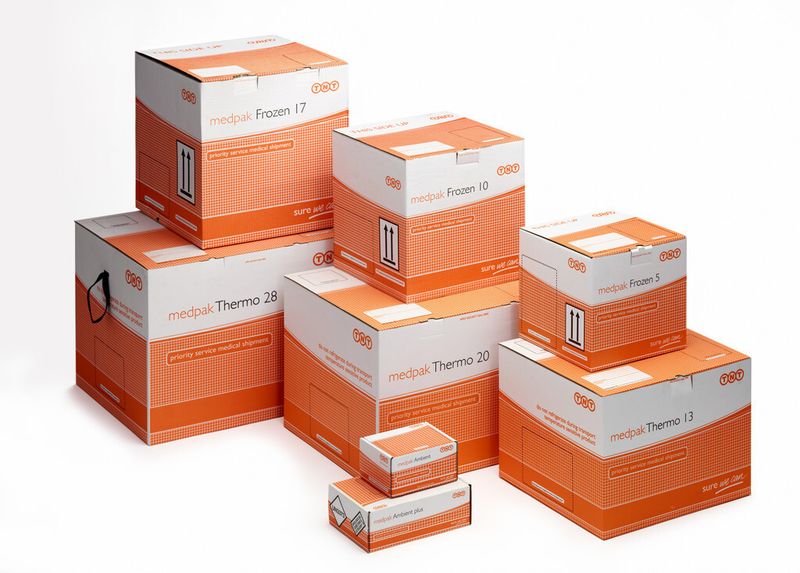 Für empfindliche medizinischer Güter hält TNT Express spezielle Verpackungen bereit, etwa für den weltweiten Versand von klinischen Proben. (Bild: TNT Express)