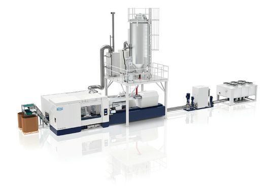 (Die Spritzgussmaschine Netstal PET-Line 3000/4000. Bild: Netstal)