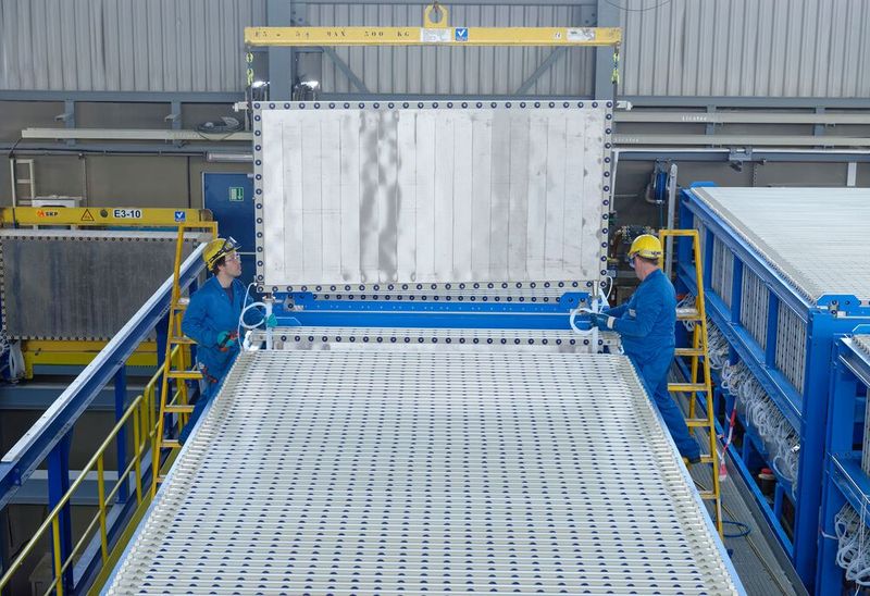 Um den Bau neuer Wasserstoff-Anlagen so einfach, kosteneffizient und flexibel wie möglich zu gestalten, bietet Thyssenkrupp seine Elektrolyseure in vorgefertigten Standardmodulen an. (Bild: Thyssenkrupp)