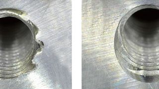 Die stetige Weiterentwicklung der NC-Datensätze ermöglicht es, mit der aktuell auf dem Markt befindlichen Innovationsstufe sogar Gewindeaustritte sauber und effizient zu entgraten.  (Kempf GmbH)