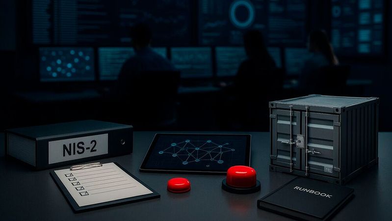 NIS-2 sollte mithilfe von Sichtbarkeit durch zentrales Logging und Asset-Daten, Incident-Response mit Runbooks und Übungen sowie Lieferketten mit klaren Standards und Nachweisen umgesetzt werden.(Bild:  Dall-E / Vogel IT-Medien GmbH / KI-generiert)