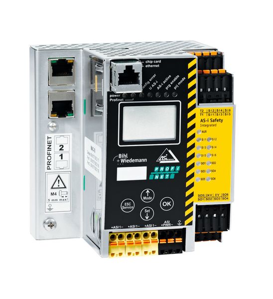 Das AS-i 3.0 Profinet Gateway mit integriertem Sicherheitsmonitor und Safe Link (BWU2798) von Bihl+Wiedemann. (© michelangelus - Fotolia)