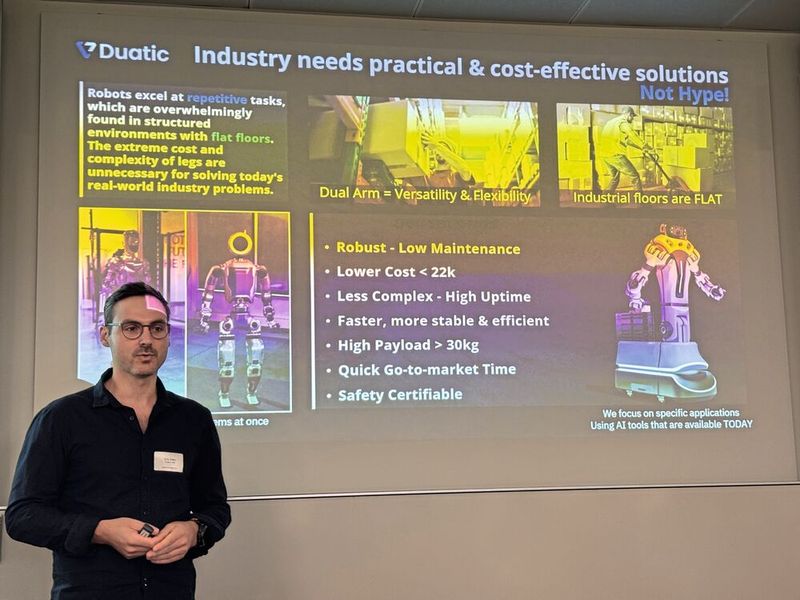 Der Swiss Automation Day der Ostschweizer Fachhochschule in Rapperswil hat sein 15 jähriges Jubiläum gefeiert. Mehr als 30 Aussteller haben Ihre neuesten Technologien im Bereich Automatisierung präsentiert. (Bild: Anne Richter, VCG)