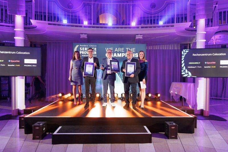 Kategorie Colocation / Rechenzentrum: Platin: Heidelberg iT, Gold: Spacenet, Silber: Pfalzkom (Bild: Vogel IT-Medien GmbH)