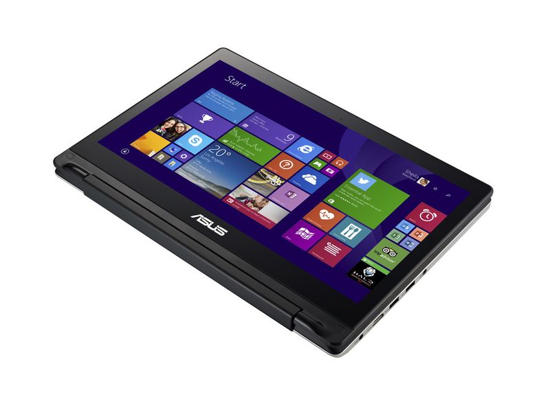 Wahlweise mit Intel-HD-4400-Grafik oder mit einer Nvidia Geforce 820M ist das Transformer Book Flip TP300 ausgestattet. (Bild: Asus)