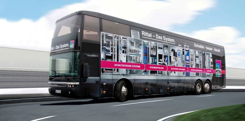 Als Highlight erleben die Besucher den Rittal-Systembus live auf dem Automatisierungstreff 2013 (Bild: Rittal/Automatisierungstreff)