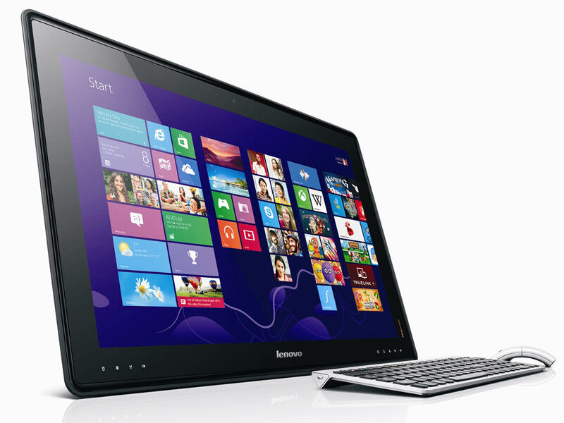 Als Desktop-PC nutzt der Rechner Windows 8 als Betriebssystem, im Tablet-Modus die Aura-Oberfläche von Lenovo. (Bild: Lenovo)