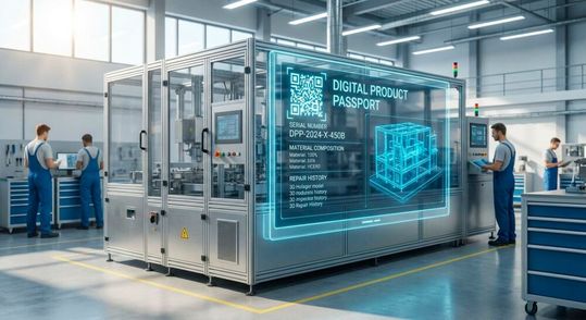 OPC UA und Verwaltungsschale (Asset Administration Shell, AAS) bieten eine Architektur für den Digitalen Produktpass.(Bild:  KI-generiert)