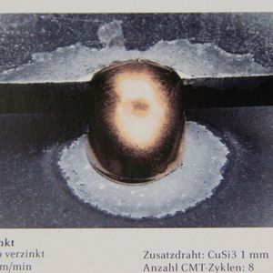 Anweindungsbeispiel für das CMT Cycle Step-Schweißen mit Parametern.
