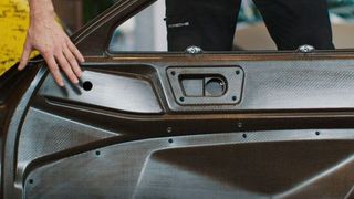 Die „Biotür“ des Porsche 718 Cayman GT4 Clubsport. (Porsche)