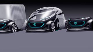 Das Mobilitätskonzept Vision Urbanetic von Mercedes-Benz Vans ist gleichzeitig „People-Mover“ und Cargo-Van in einem Fahrzeug. (Mercedes-Benz)