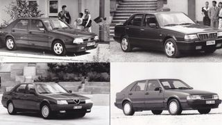 Vier Marken, vier Modelle, eine Plattform: Vor 40 Jahren startete der Verkauf eines Joint-Venture von Alfa, Fiat, Lancia und Saab. (Bild: Hersteller)