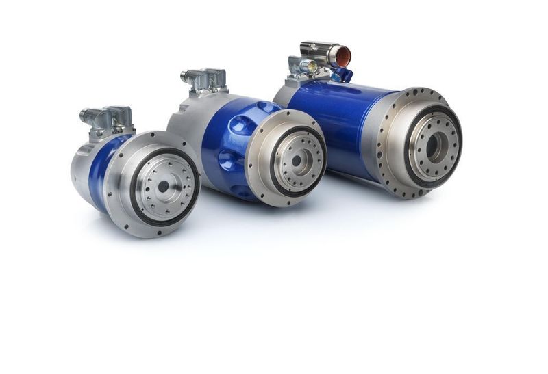 Bild 3: Die rotativen Servoaktuatoren bestehen aus einem spielarmen und verdrehsteifen Planetengetriebe und einem AC-Servomotor; sie sind in drei verschiedenen Baugrößen erhältlich. Bild: Wittenstein (Archiv: Vogel Business Media)