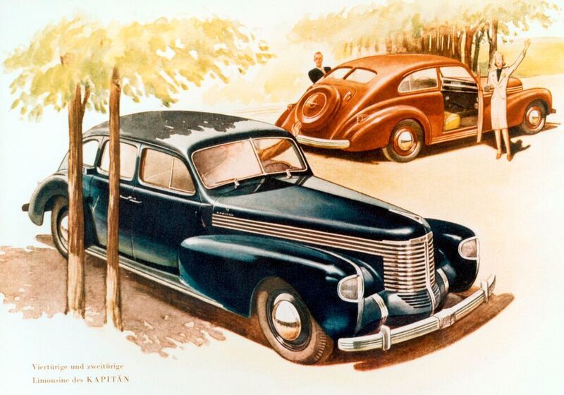 Opel Kapitän, Werbung ab 1938. (Opel)