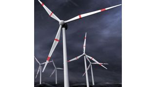 Der Vibrationssensor NVA65 von TWK-Elektronik überwacht Windkraftanlagen auf Schwingungen, die etwa durch heftige Windböen hervorgerufen werden können. (Bild: BASF)