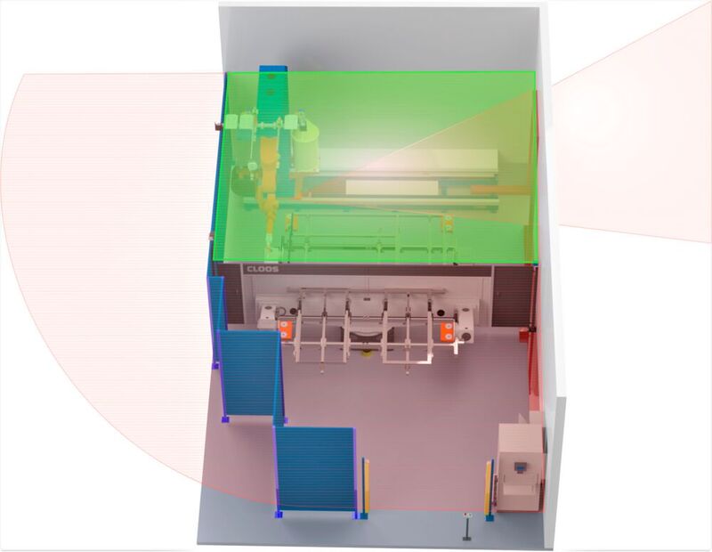 Mit dem Qirox-Laserzonedesigner kommt eine PC-basierte Software zum Laserschweißanwender, die den Schutz der Fachleute vor Laserstrahlung in der Nähe von Qirox-Roboterschweißanlagen sicher garantiert.
