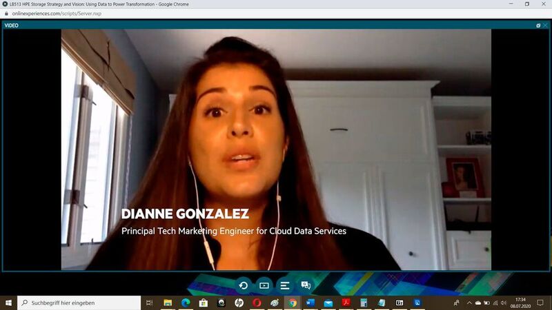 Abbildung 15: Die Hybrid Cloud war auch das bestimmende Thema von Dianne Gonzalez. (HPE (Screenshot))