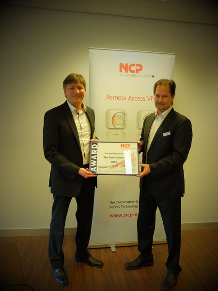 Ricardo Ritzinger (Also, l.) und NCP-Geschäftsführer Patrick Oliver Graf (Bild: NCP)