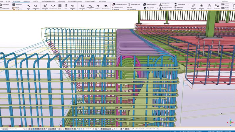 Bewehrungsdetail: Bewehrungsdetails einer Brücke (Bild: Trimble Germany GmbH)