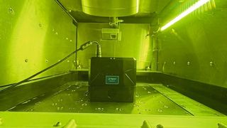 Das Ophir BeamPeek Strahlanalyse- und Leistungsmessgerät von MKS in der Baukammer einer 3D Systems DMP Factory 500. (Bild: 3D Systems)