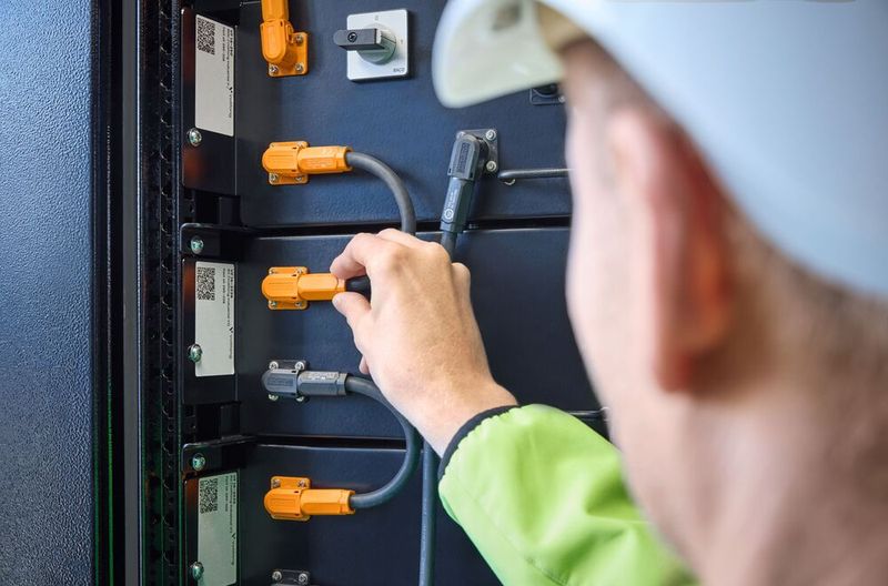 Robuste Komponenten wie die Batteriepolstecker von Phoenix Contact machen jeden mobilen Speicher fit für den Feldeinsatz. (Bild: Phoenix Contact)