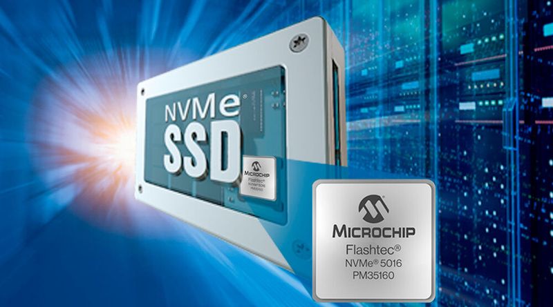 Der SSD-Controller Flashtec NVMe 5016 von Microchip will mit hoher Performance überzeugen.(Bild:  Microchip)