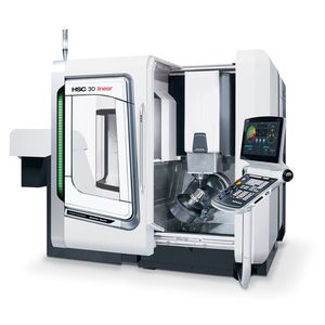 HSC 30 linear – Thermosymmetrisches Maschinenbett in Gantry-Bauweise mit Linearantrieben in allen Achsen.