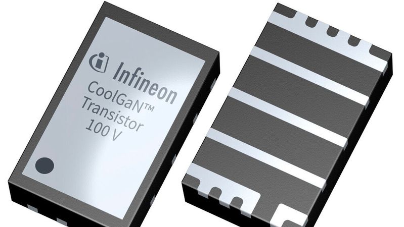 Die CoolGaN-Transistor-100-V-Familie von Infineon bietet hohe Schaltperformance und Leistungskapazität in einem kompakten Gehäuse.(Bild:  Infineon)
