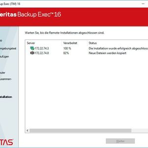 Im Rahmen der Backup Exec-Installation verteilten wir auch gleich den Agenten auf diverse zu sichernde Server.