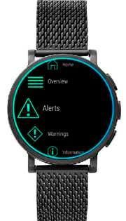 Statt der Leuchten oder des akustischen Alarmsignals kann der verantwortliche Service Techniker auf seiner Smartwatch sofort informiert werden und reagieren – je nach Meldetext bereits mit Ortsangabe, Problembeschreibung und Lösungsansatz. (Siemens)