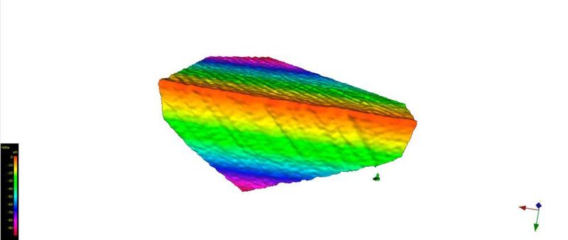 3D Oberflächentexturmessung: Verifizierung der Rauheit über die gesamte Fläche. (Alicona)
