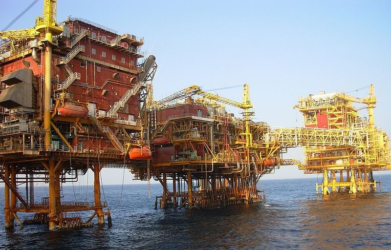 ONGC offshore plattform of the coast of India. (Picture: ONGC)