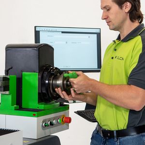 Das ist die spezielle und hochpräzise MPS-Spindel des Kenova set line H343. Die Werkzeugeinstellung werde damit flexibler.(Bild:  Kelch)