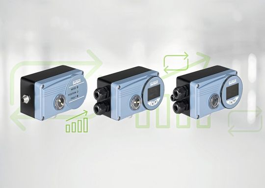Elektropneumatyczne regulatory położenia i procesowe SideCONTROL firmy Bürkert, dzięki technologii IO-Link, dostosowują instalacje do wymagań Przemysłu 4.0.(Zdjęcie: Bürkert Fluid Control Systems)