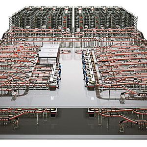 Die Lösung von TGW im Bereich Goods-to-Person-Kommissionierung (GTP) – für die Kombination unterschiedlicher Vertriebskanäle (E-Commerce, Groß- und Einzelhandel).(Bild:  TGW)