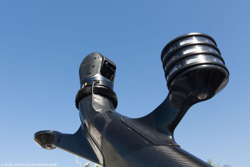 Die HD-Kameras an Bord der AC72-Yachten können vom Ufer aus ferngesteuert werden. (ACEA)