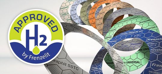 Frenzelit bietet Dichtungen an, die nachweislich für Anwendungen mit Wasserstoff geeignet sind – erkennbar am Logo „H2-approved“ auf dem Produkt.(Bild:  Frenzelit)