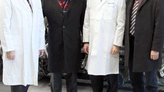 V.l.: Dr. Gille, Dr. Westerhaus, Staatsekretär Dr. Liersch, Dr. Reiss  (Bild: H. C. Starck)