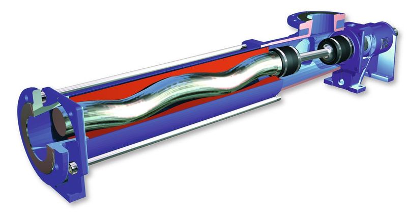 Die All-Optiflow-Pumpe ist mit einer max. Fördermenge von 3800 l/min für alle Prozesse im Klärwerk geeignet. Sie fördert Medien mit einer Viskosität von max. 300 000 mm²/s mit einem max. Druck von 6 bar. Die Energie- und Wartungskosten sind durch die weiterentwickelte Konstruktion, spezielle Werkstoffe und Oberflächen deutlich geringer als bei herkömmlichen Exzenterschneckenpumpen, so Allweiler. (Bild: Allweiler)