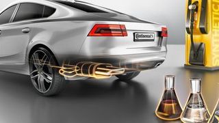 Continental hat den synthetischen Kraftstoff Oxymethylenether (OME) erfolgreich in Versuchsfahrzeugen getestet. Darunter befindet sich auch der in diesem Jahr vorgestellte Super Clean Electrified Diesel. (Continental)