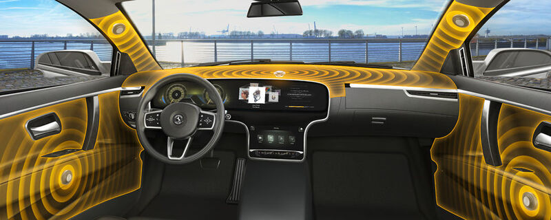 Continental entwickelt an einem lautsprecherlosen Audiosystem für Fahrzeuginnenräume.