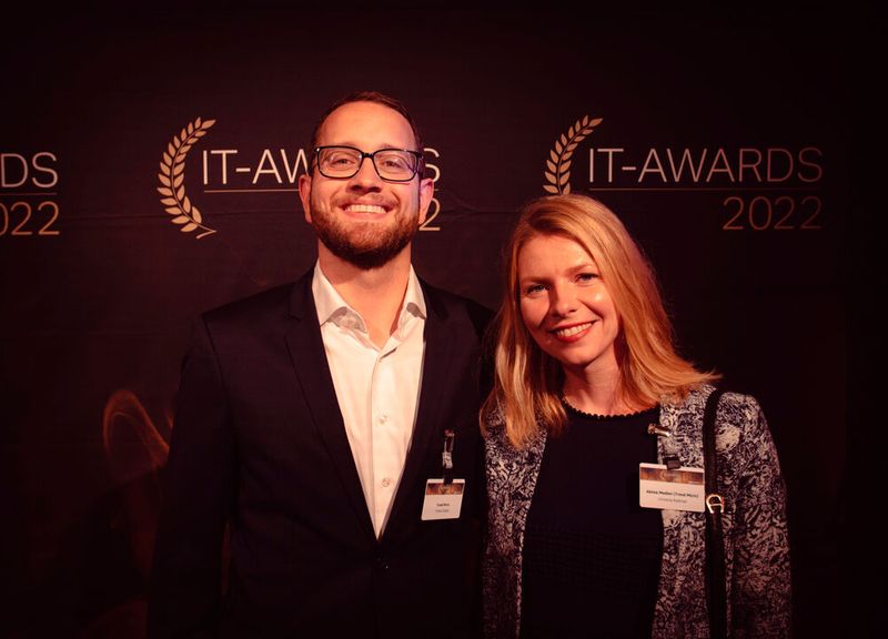 Christina Rottmair und Tobias Grabitz von Trend Micro. (Bild: krassevideos.de / VIT)