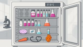 Abb.1: Von Gentherapie über Wirkstoffforschung und Mikrobiologie bis zu Pflanzenzellkulturen: Inkubatoren sind unverzichtbar für zahlreiche Labore (Symbolbild). (Bild: GPT Image Editor / KI-generiert)