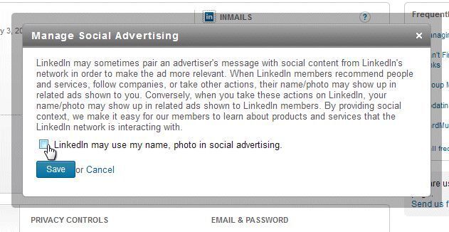 obwohl die Social Advertising Settings von LinkedIn bereits seit August 2011 wieder entfernt wurden. (Archiv: Vogel Business Media)