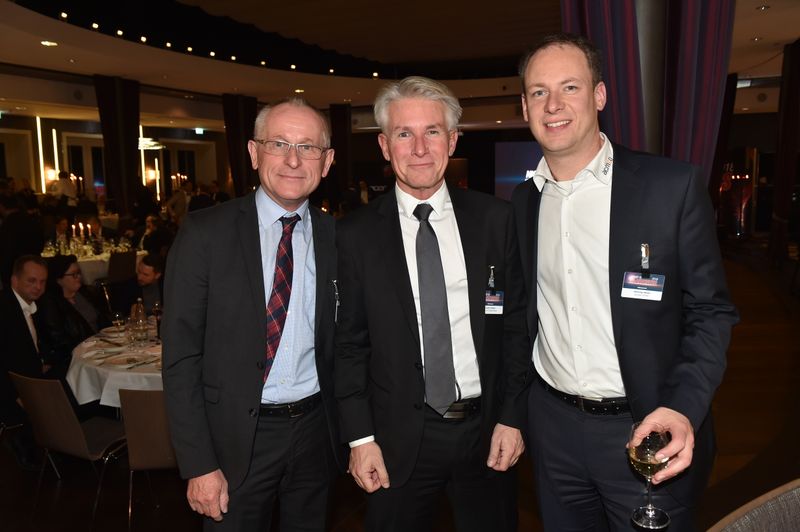 (v. l.) Jörg Brünig, BYTEC, Achim Heisler, A-H-S Systemhaus, und Henning Meyer, acmeo. (Bild: Hannes Magerstädt)