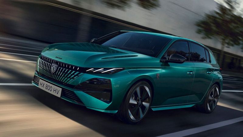 Im Herbst kommt der Peugeot 308 mit aufgefrischter Optik nach Deutschland:(Bild:  Peugeot)