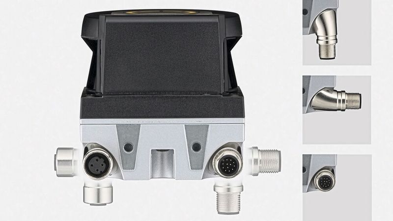 Kleines, aber äußerst hilfreiches Detail: Der drehbare Anschluss des Sicherheits-Laserscanners erlaubt eine flexible Kabelführung und somit eine platzsparende Montage des RSL 200.  (Bild: Leuze Electronik)